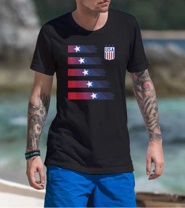 USA Soccer Stars Women Men Kids T-Shirt