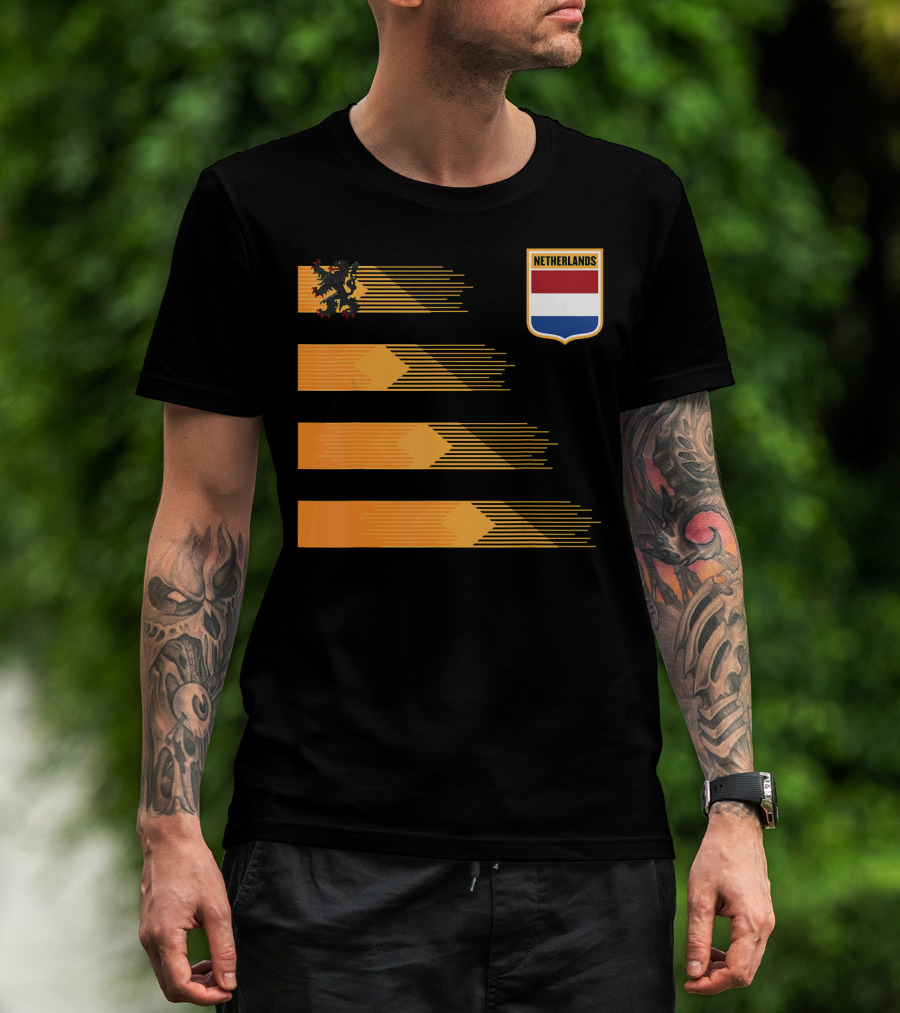 Women Men Netherlands Soccer Holla Lion Crest T-Shirt