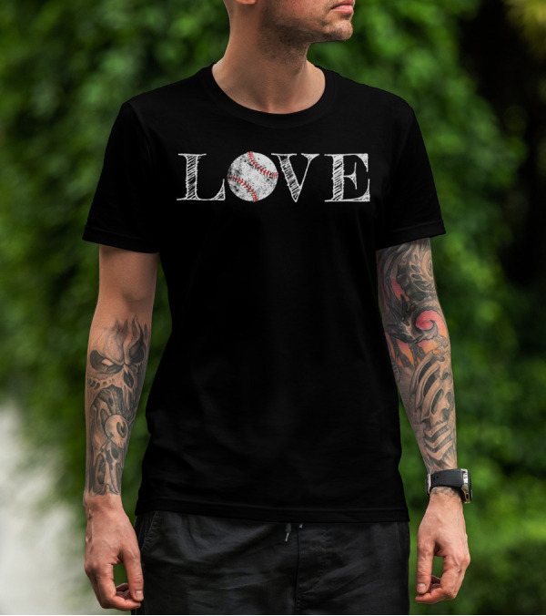 Baseball Lover Mom Girlfriend Love T-Shirt
