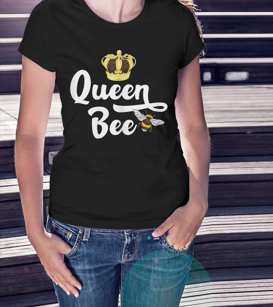 Queen Bee Mother's Crown And Bumblebee T-Shirt