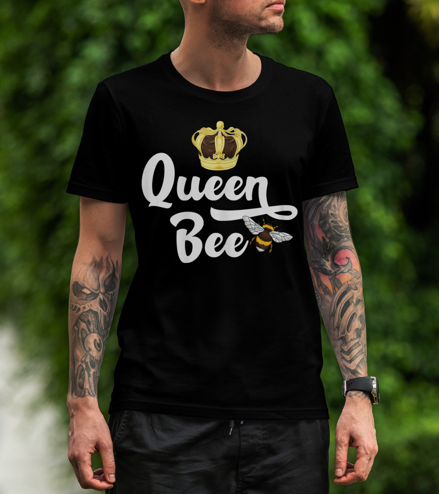 Queen Bee Mother's Crown And Bumblebee T-Shirt