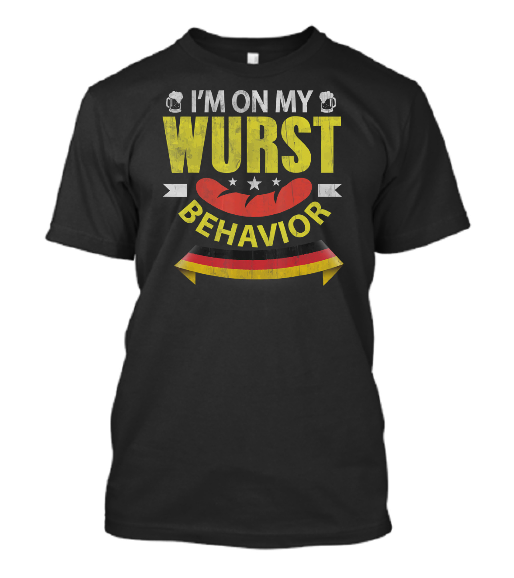 I'm On My Wurst Behavior Funny German Oktoberfest T-Shirt