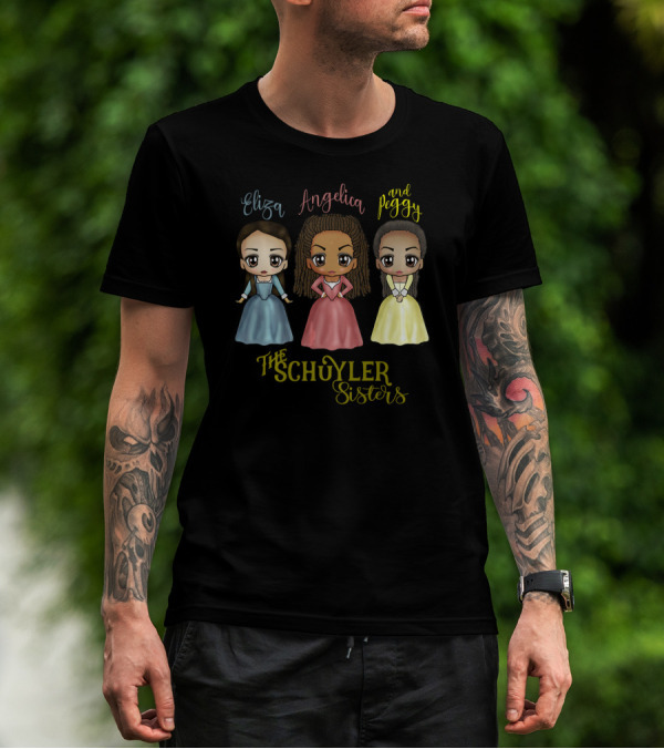 Eliza Angelica And Peggy The Schuyler Sisters Chibi Art By Mary T-Shirt