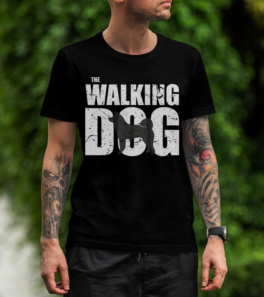 The Walking Dog Akita Dark Version Funny Cut T-Shirt