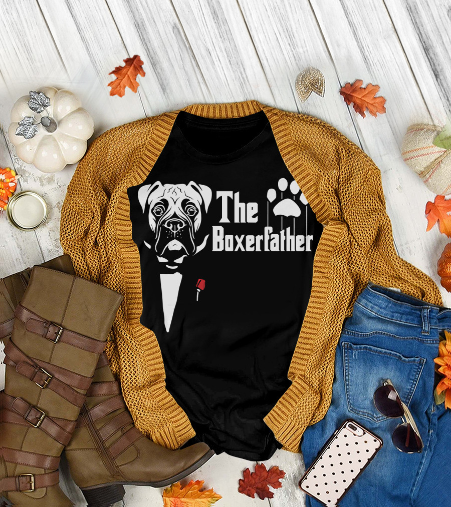The Boxerfather Funny Boxer's Dog Paw Puppet T-Shirt