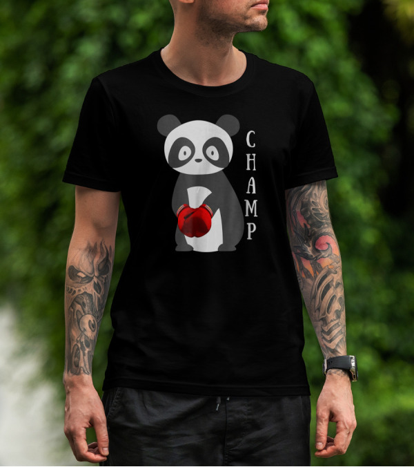 Champ Boxing Panda Animal T-Shirt