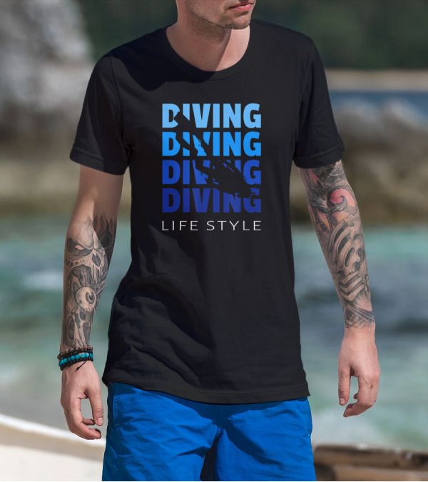 Diving Life Style Scuba Diving Gear Equipment T-Shirt