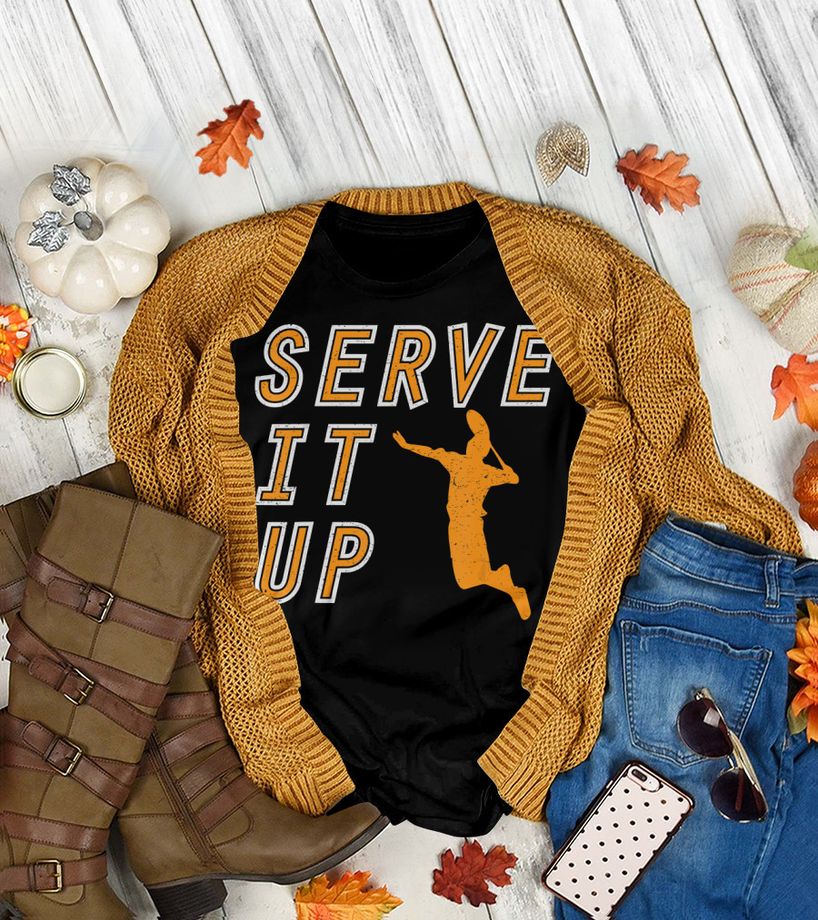 Serve It Up Badminton Summer Sports Player T-Shirt