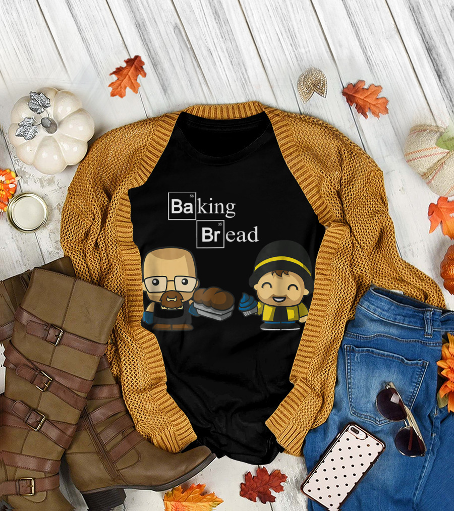 Baking Bread Funny Cartoon Characters T-Shirt