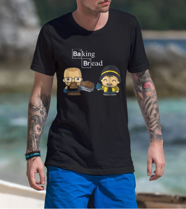 Baking Bread Funny Cartoon Characters T-Shirt