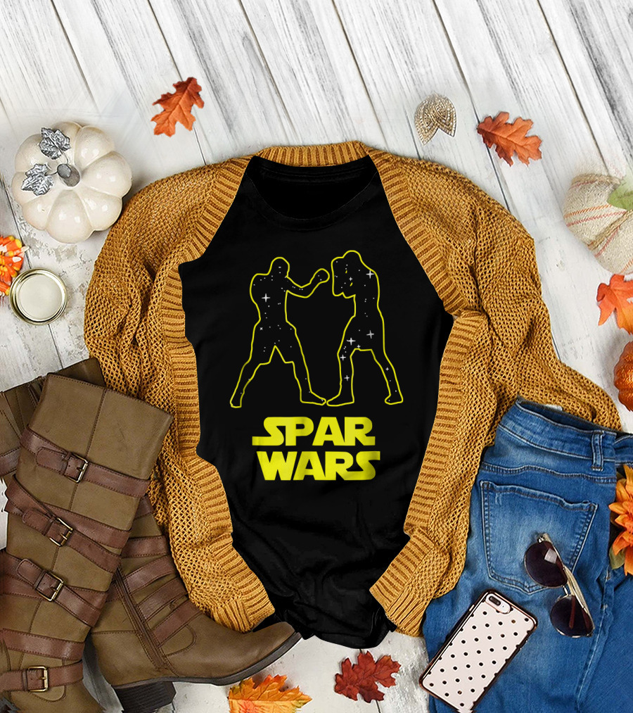 Spar Wars Boxing Starry Fighters Parody Spoof T-Shirt
