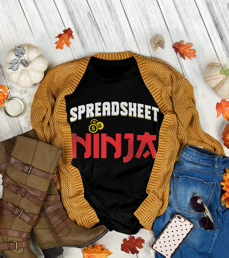 Spreadsheet Ninja CPA Bookkeeper Accountant T-Shirt