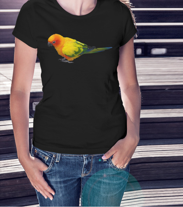 Sun Conure Colorful Parrot Bird Vibrant Tropical Plumage T-Shirt