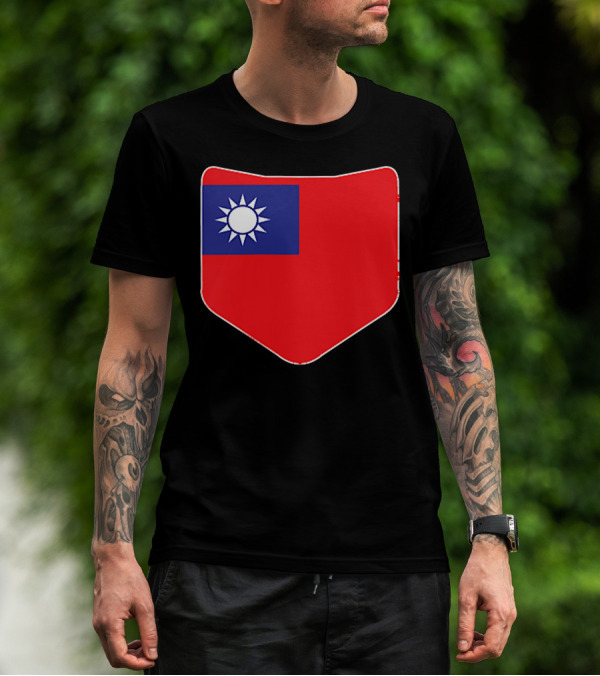 Taiwan Flag Pocket T-Shirt
