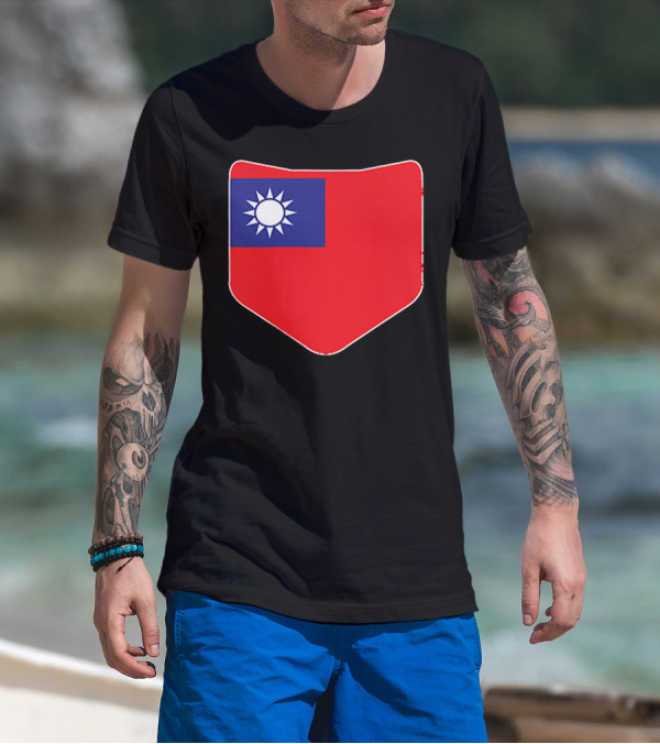 Taiwan Flag Pocket T-Shirt