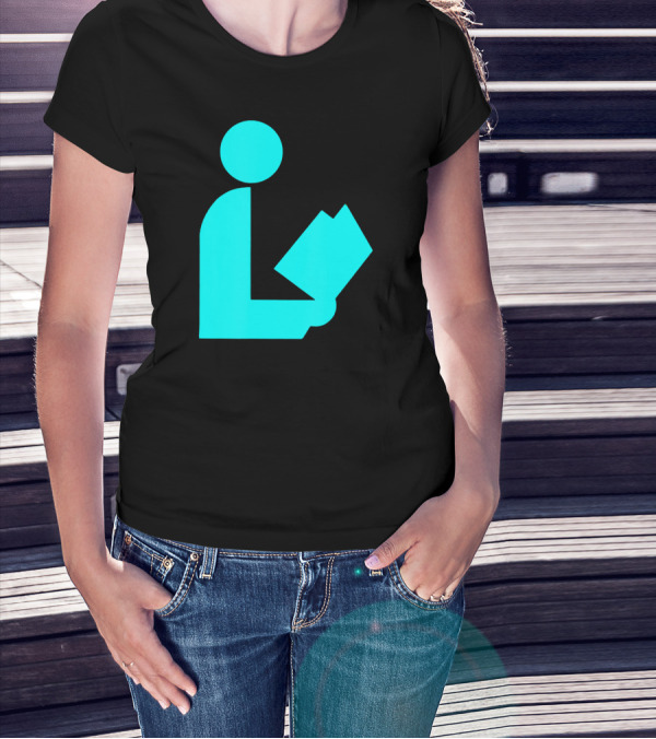 TealAqua Library Icon Road Sign Librarian Summer T-Shirt