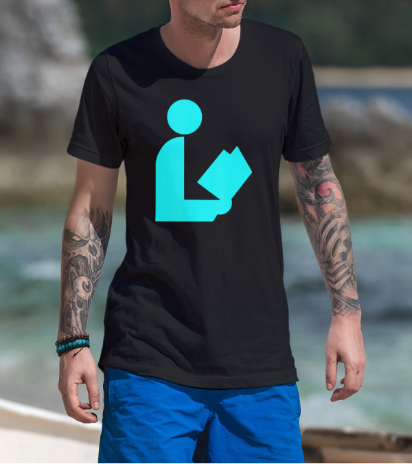TealAqua Library Icon Road Sign Librarian Summer T-Shirt