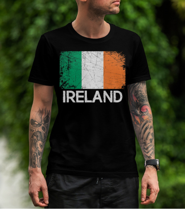 Ireland Irish Flag Vintage Made In Ireland T-Shirt