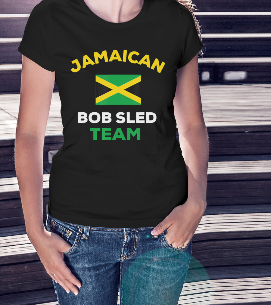 Jamaican Bobsled Team Jamaica Flag Representation T-Shirt