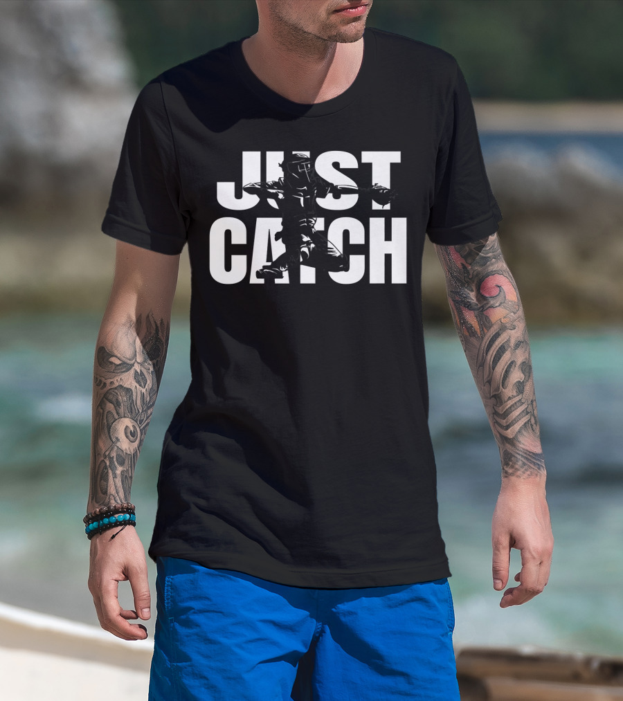 Just Catch Baseball Catchers Gear Iconic T-Shirt