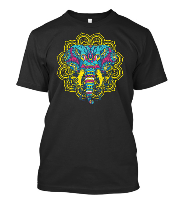 Elephant Lover Colorful Elephant Mandala T-Shirt