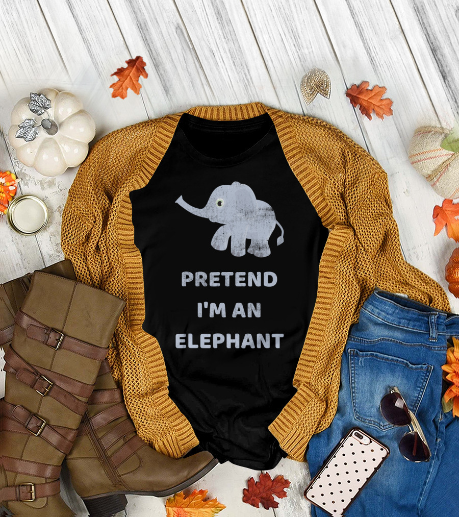 Pretend I'm an Elephant Lazy Halloween T-Shirt