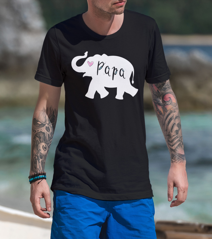 Papa Africa Elephant Father Men's T-Shirt