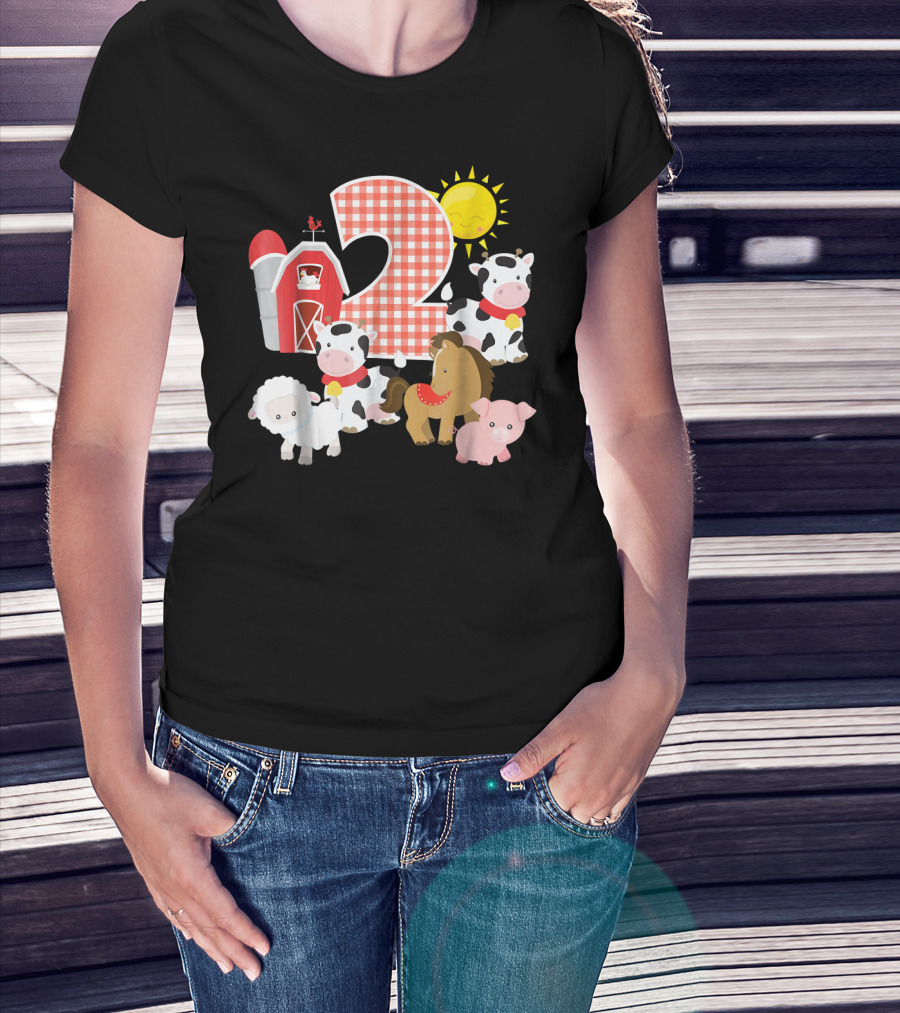 2nd Birthday Farm Animals Nursery T-Shirt