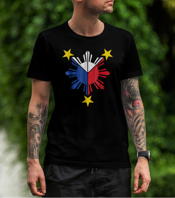 Pinoy Filipino Flag Stars And Sun T-Shirt
