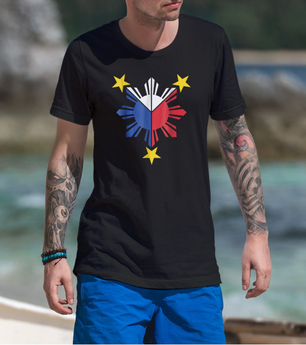 Pinoy Filipino Flag Stars And Sun T-Shirt