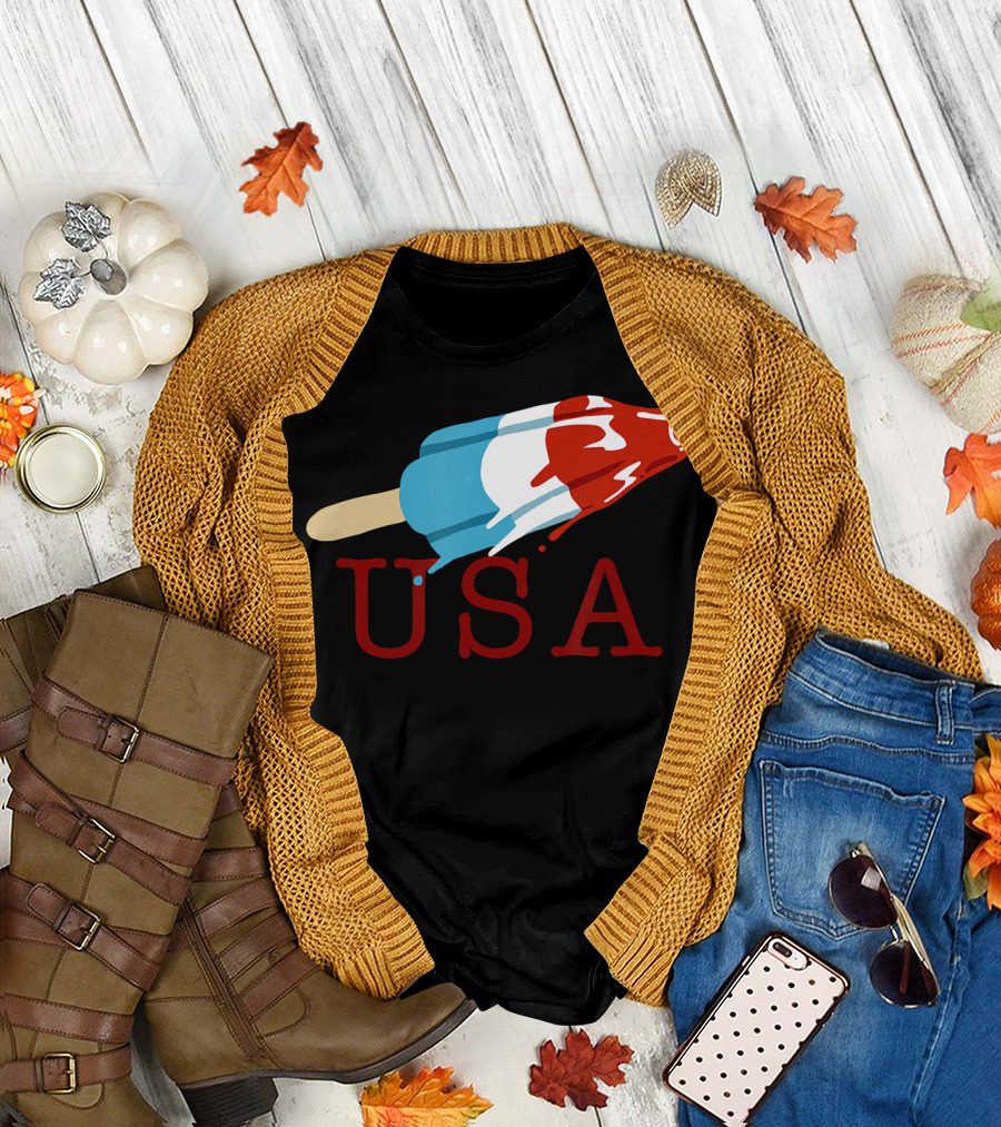 USA Ice Pop 4th of July T-Shirt