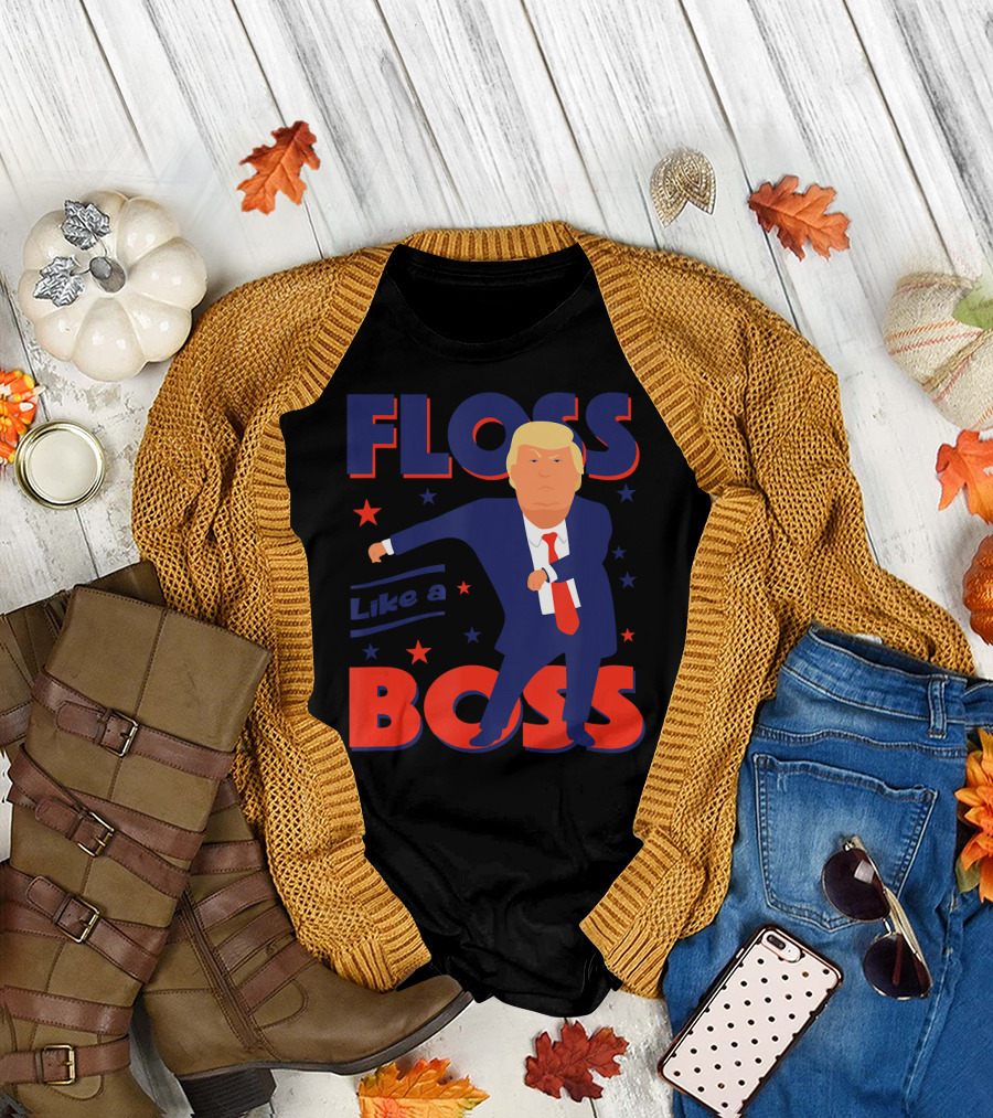 Floss Like a Boss 4th of July Trump Iconic Dance Stars T-Shirt