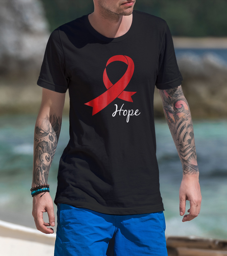 Hope Red Ribbon World Aids Day T-Shirt