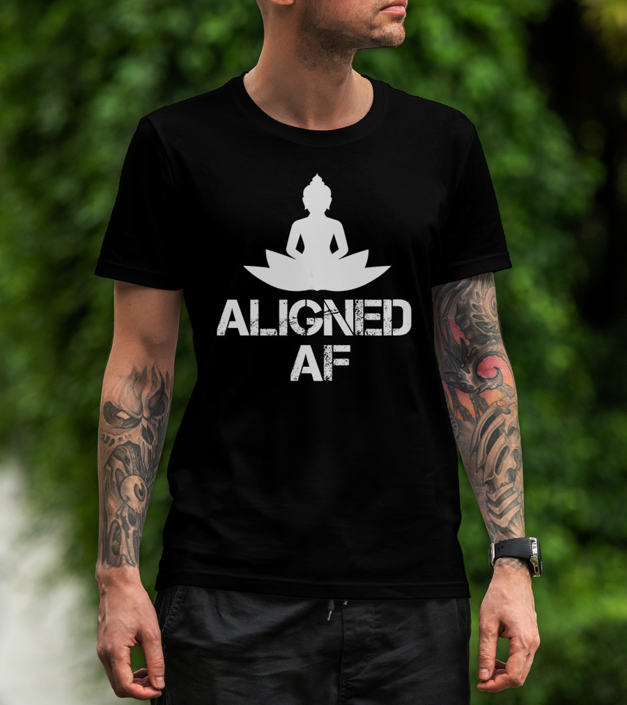 Aligned AF Buddha Lotus Spiritual Yoga Meditation T-Shirt