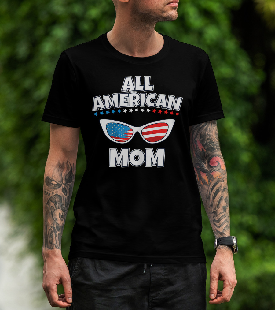 All American Mom Patriotic Sunglasses T-Shirt