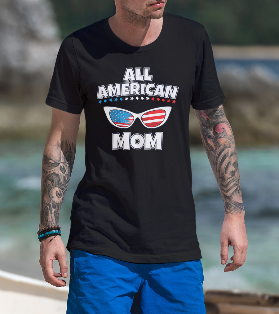 All American Mom Patriotic Sunglasses T-Shirt