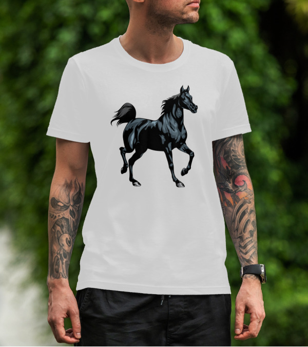 Arabian Horse Majestic Black Stallion T-Shirt