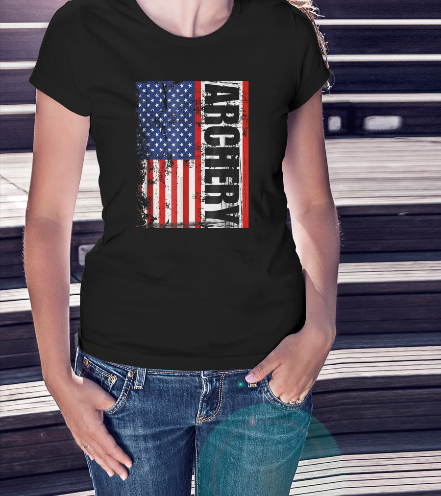 Archery American Flag Archery T-Shirt