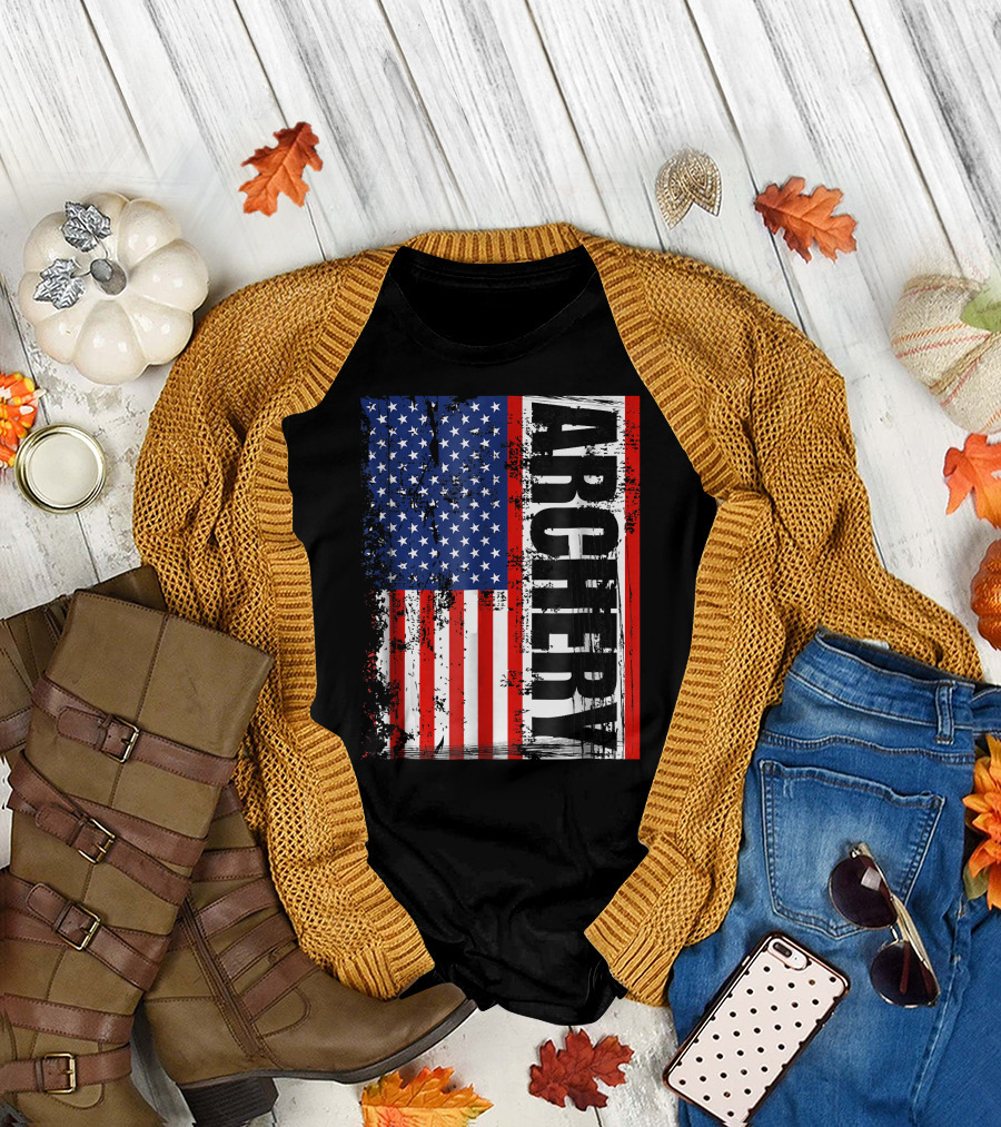 Archery American Flag Archery T-Shirt