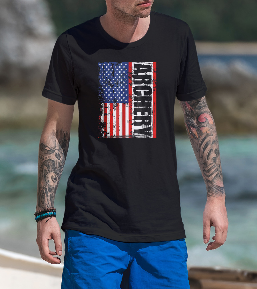 Archery American Flag Archery T-Shirt