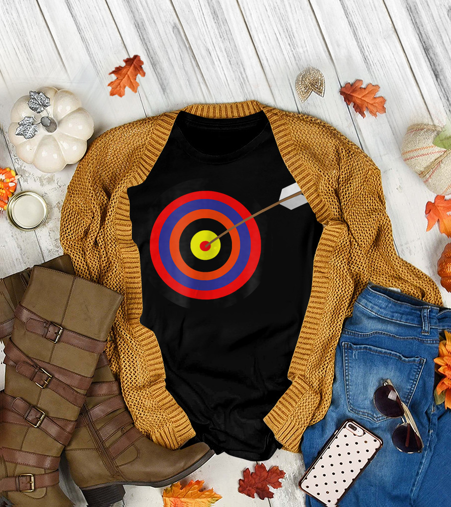 Archery Bullseye Hits the Spot Arrow Target T-Shirt