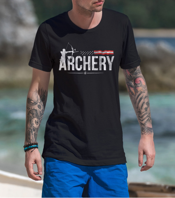 Archery USA Flag Silhouette T-Shirt