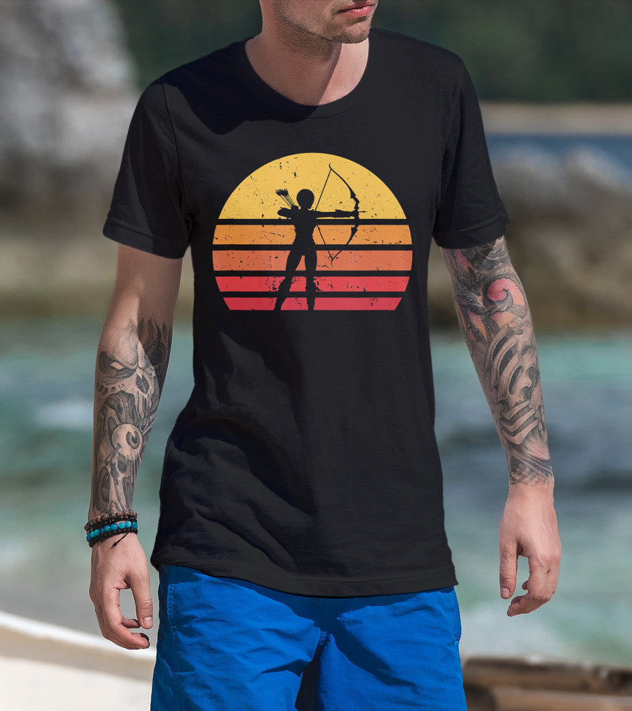 Archery Vintage Sunset Women Archer T-Shirt