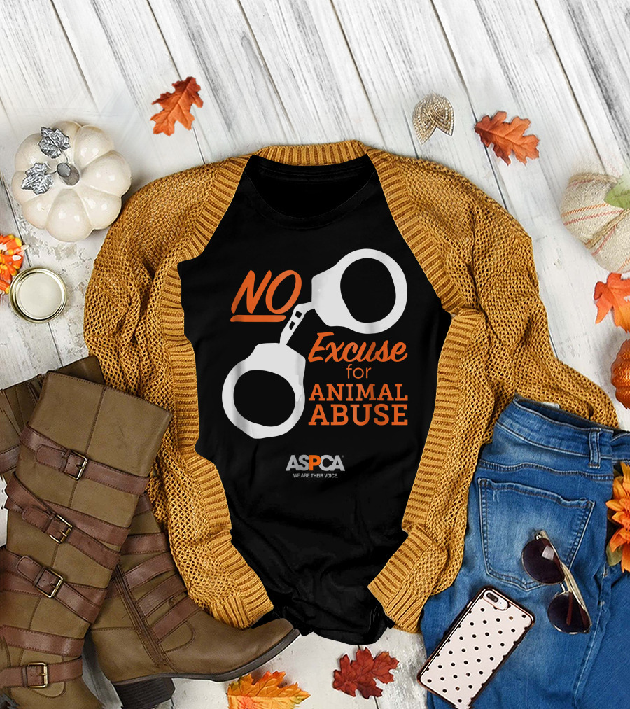 ASPCA We Are Their Voice No Excuse for Animal Abuse T-Shirt