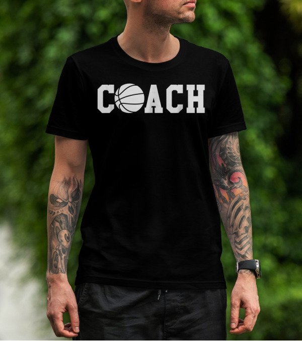 Basketball Coach Bold Text With Basketball Graphic O T-Shirt
