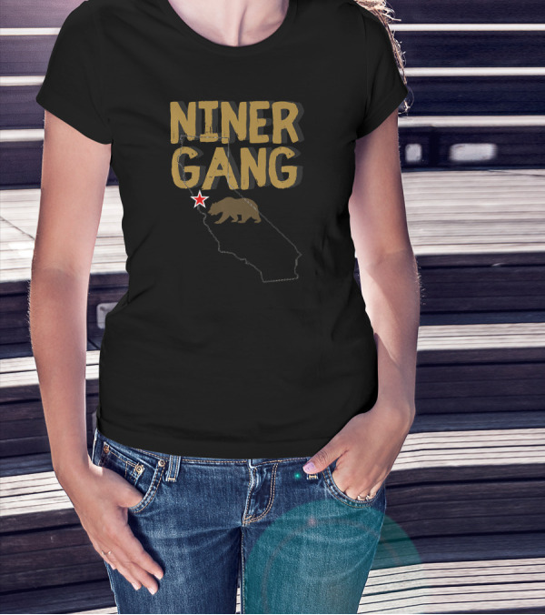 Niner Gang California Bear Bay Area Star T-Shirt