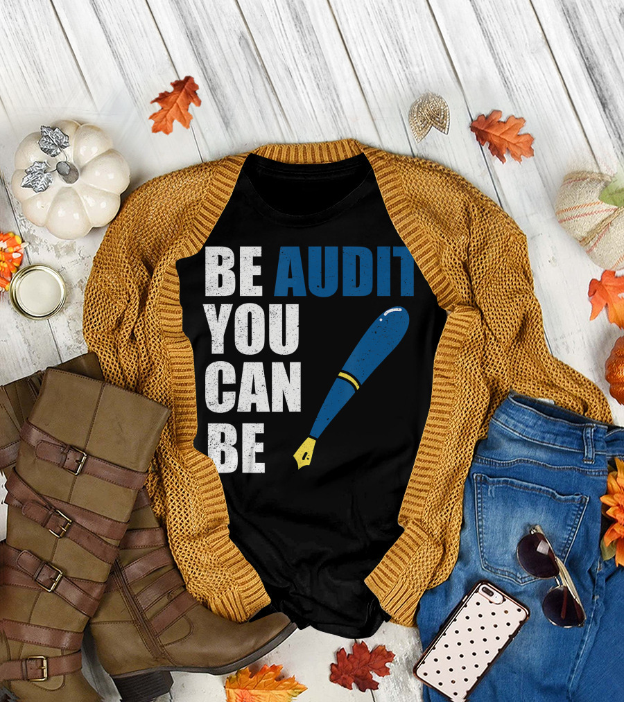 Be Audit You Can Be Funny Accountant Humor Baseball Bat T-Shirt