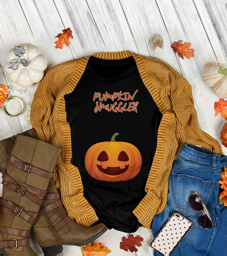 Pumpkin Smuggler Pregnancy Announcement T-Shirt