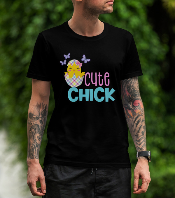 Cute Chick Easter Spring Chickadee Egg Girls T-Shirt