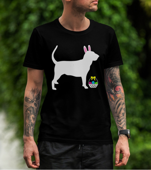 Bloodhound Dog Easter Bunny Ears Basket T-Shirt